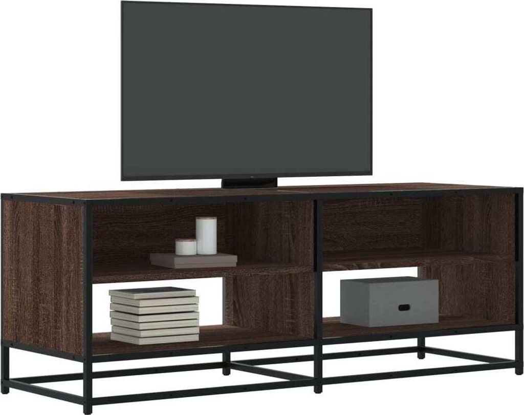 Maison Exclusive - TV-Schrank Braun Eiche-Optik 120,5x40x46cm Holzwerkstoff Metall