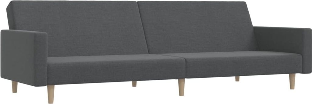 Schlafsofa 2-Sitzer Hellgrau Stoff