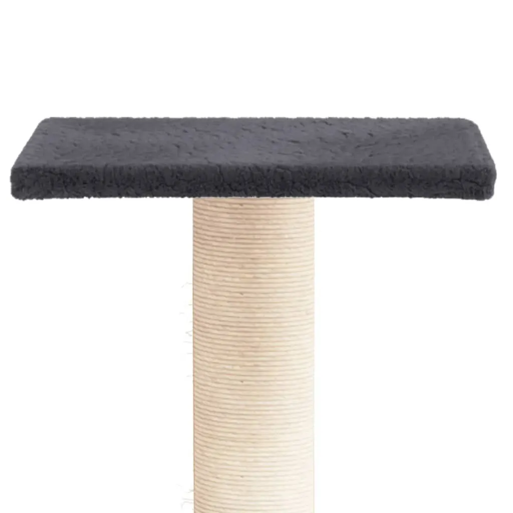 Arbre à chat avec plateforme Gris foncé 38 cm - Griffoir compact stable