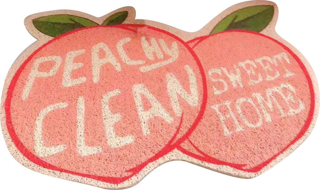 Katzenstreu Mattenfruchtform Skidbeständigkeit flexibel leicht zu reinigen Haustier Futter Fang Tacemat für Pfirsich 40x60 cm