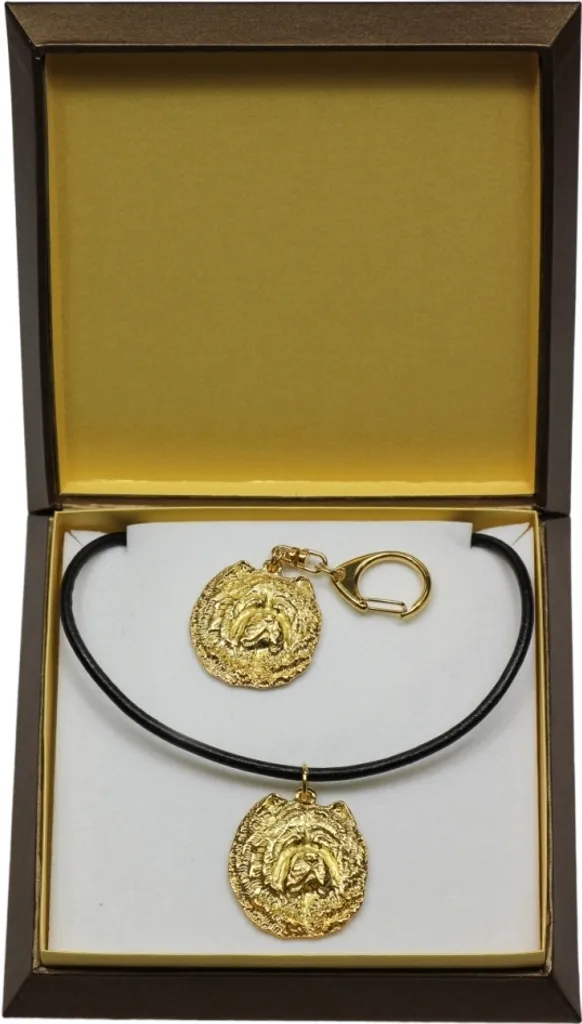 Set Gioielli Chow Chow Placcato Oro Art-Dog - Accessorio Cane Elegante