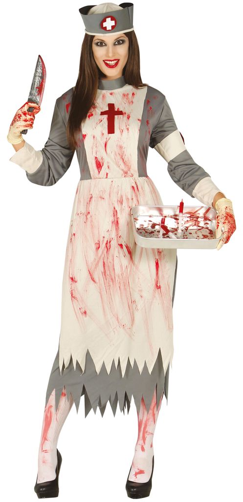 Zombie Krankenschwester Kostüm Damen – Blutiges Produktbild 