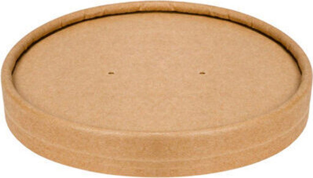50x Deckel für Suppenbecher Kraftpapier rund Ø11,5cm
