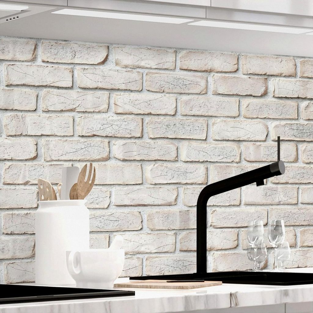 Selbstklebende Küchenrückwand Spritzschutz, Matt Optik, Hartfolie, für alle Untergründe, 0,5mm Rückwand für die Küche, Wand (Pro) 60 x 280cm