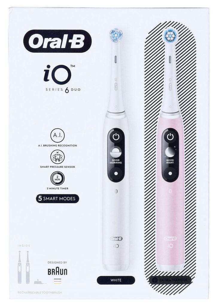 Oral-B iO Series 6 DuoPack White + Pink Elektrische Produktbild 13