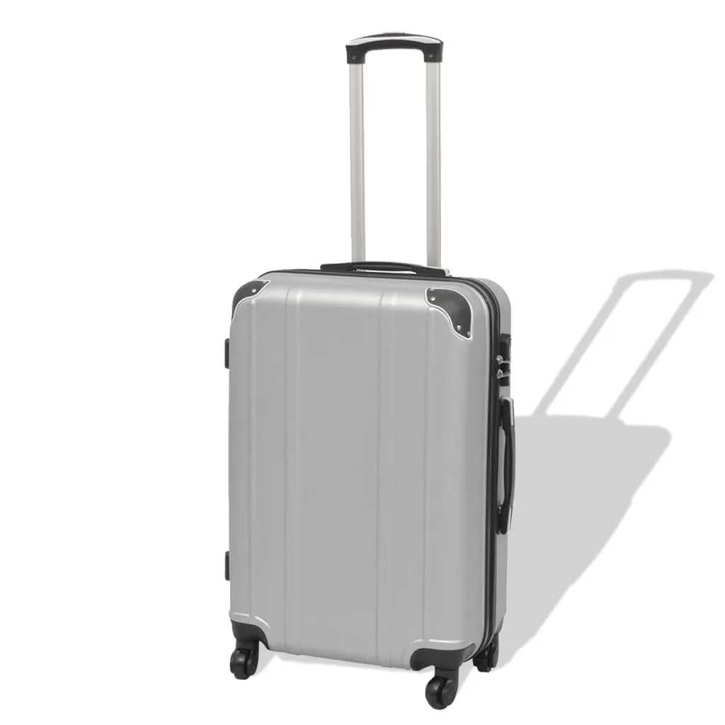 Protégez vos affaires de voyage : lot de 4 valises coque rigide argent