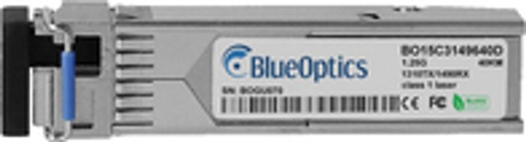 BlueOptics SFP-BXU34-40KM-SG-BO, Faseroptik, 1250 Mbit/s, SFP, LC, BX-U, 40000 m