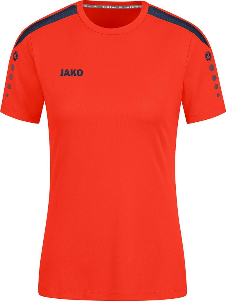 JAKO Damen Trikot Power KA, Farbe:flame/marine, Größe:34