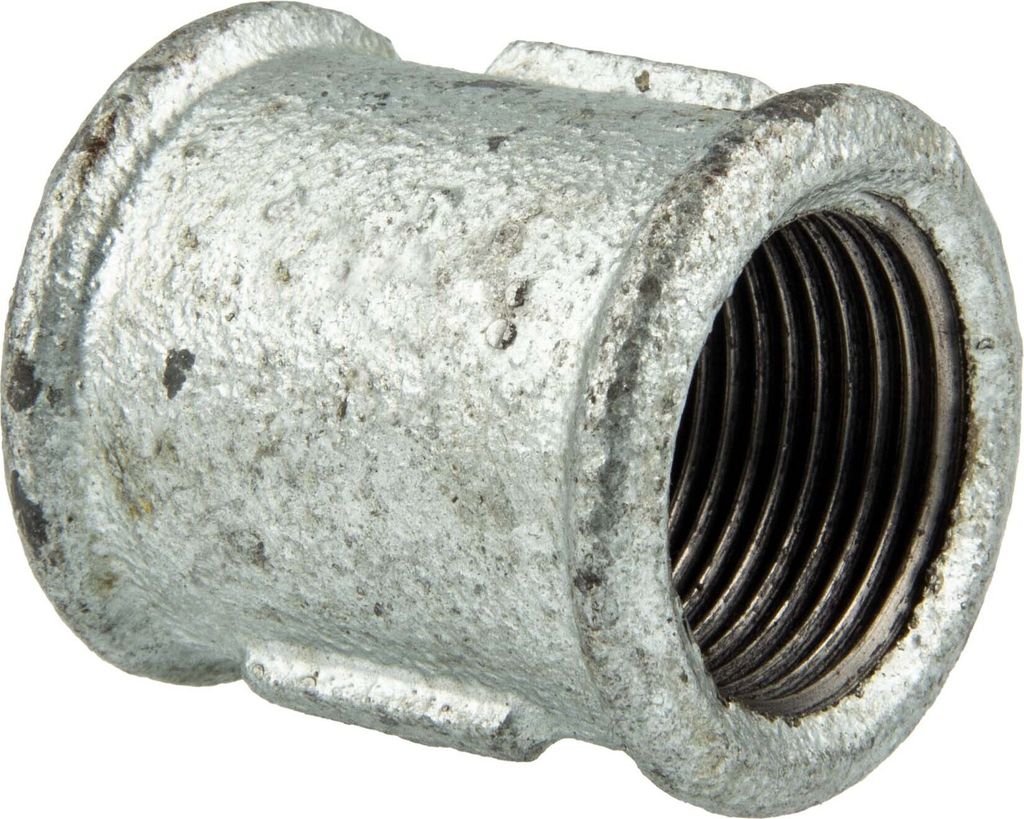 Temperguss-Gewindefitting verzinkt Muffe, IG x IG 3/4 Zoll, Typ 270, DVGW