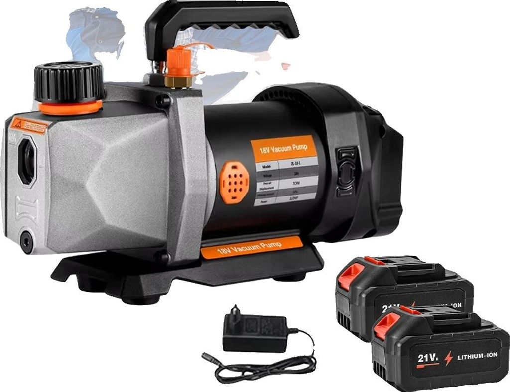 Pompa per vuoto, portata 7 CFM, potenza 1/2 HP, 2 batterie, Immagine del prodotto 