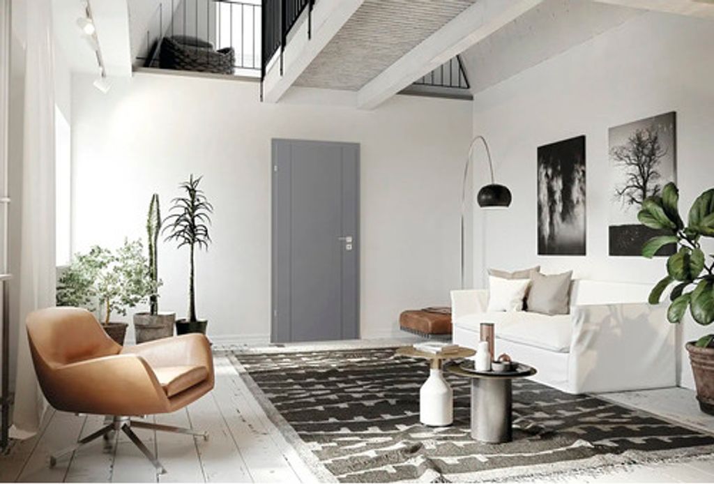 Pertura Zimmertür Caja 03 Graulack RAL 7004 signalgrau 61x198,5 cm Rechts ohne Schlüssellochbohrung