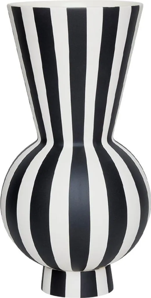 Grand Vase Décoratif Noir 28 cm OYOY Living - Idéal Fleurs et Design