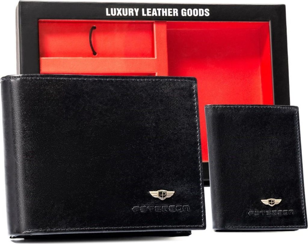 Peterson Portemonnaie-Set mit Schlüsselanhänger Ginton schwarz One size