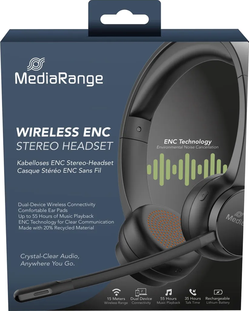 MediaRange MROS307: L'Headset Bluetooth con Batteria 400mAh che stupisce