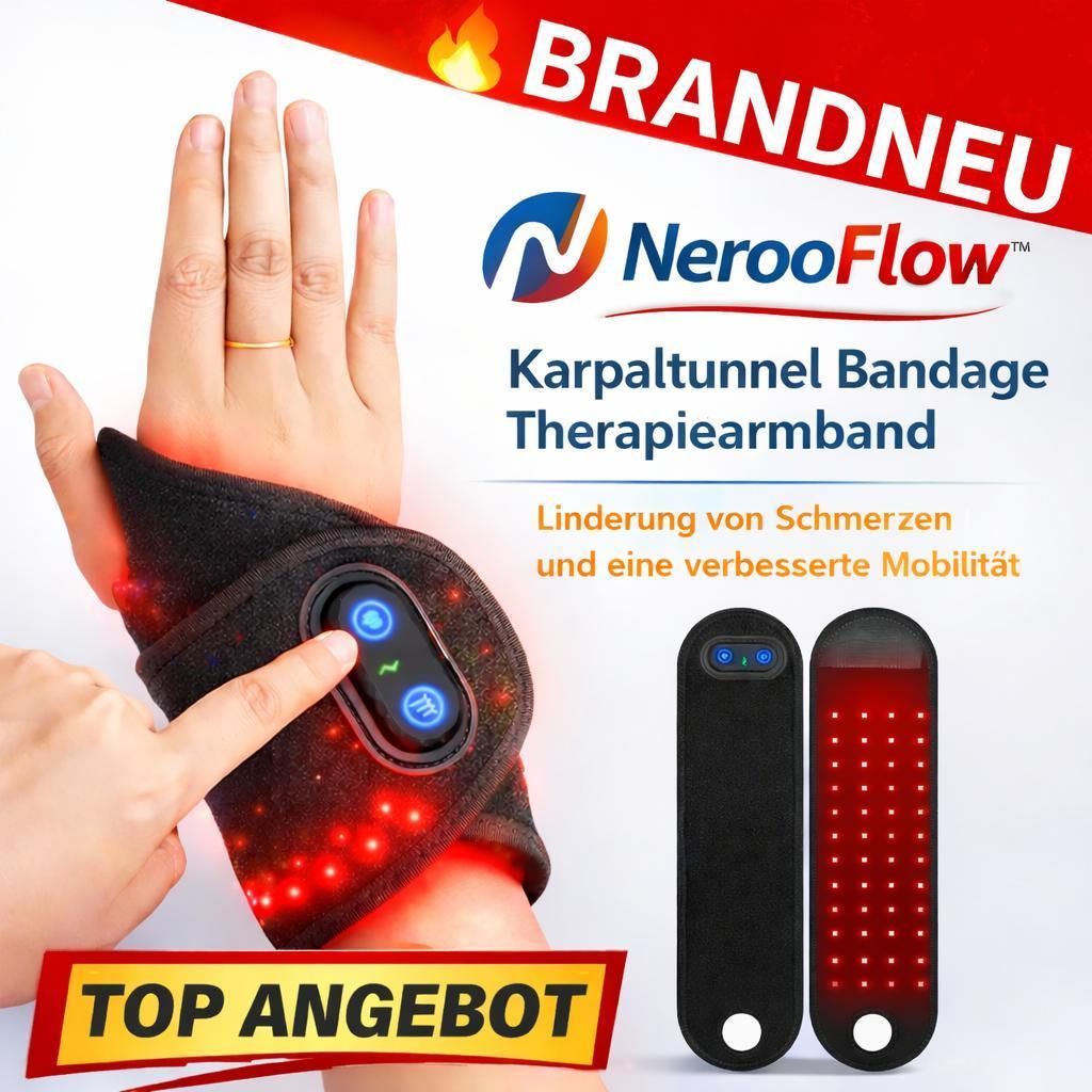 NerooFlow™ Karpaltunnel Bandage Handgelenk Rotlicht Produktbild 