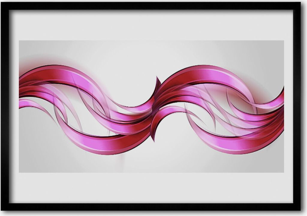 Bild 70x50 MDF-Rahmen Wandkunst Waves Kunst Abstrakte Kunst