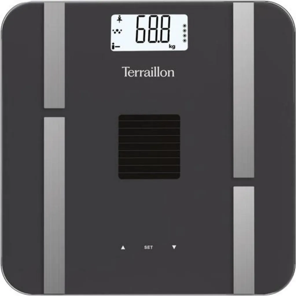 Terraillon Sun Power Fit Pèse-personne Électronique 180kg Noir en Verre