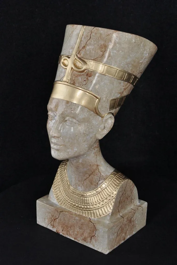 Décoration Égyptienne de Salon - Buste Néfertiti Statue XXL 52cm