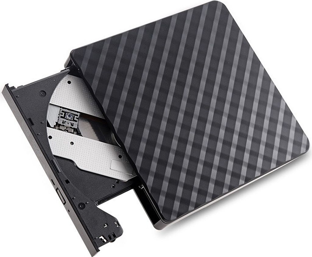 USB3.0 externer DVD-Brenner, externes optisches Laufwerk des Computers, High-Definition-Wiedergabe, Ein-Tasten-Brennen, breite Anwendung, Schwarz