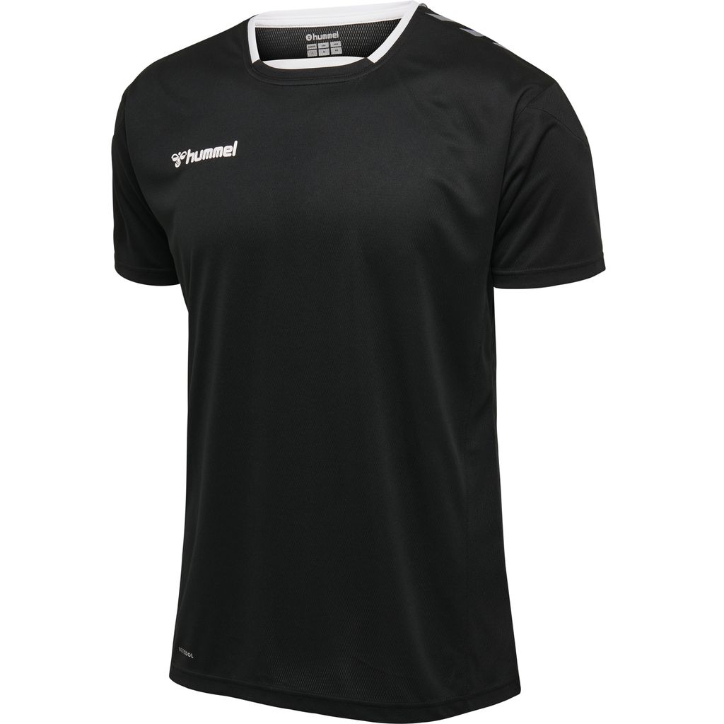 HUMMEL hmlAUTHENTIC KIDS POLY JERSEY S/S 2114 BLACK/WHITE 176