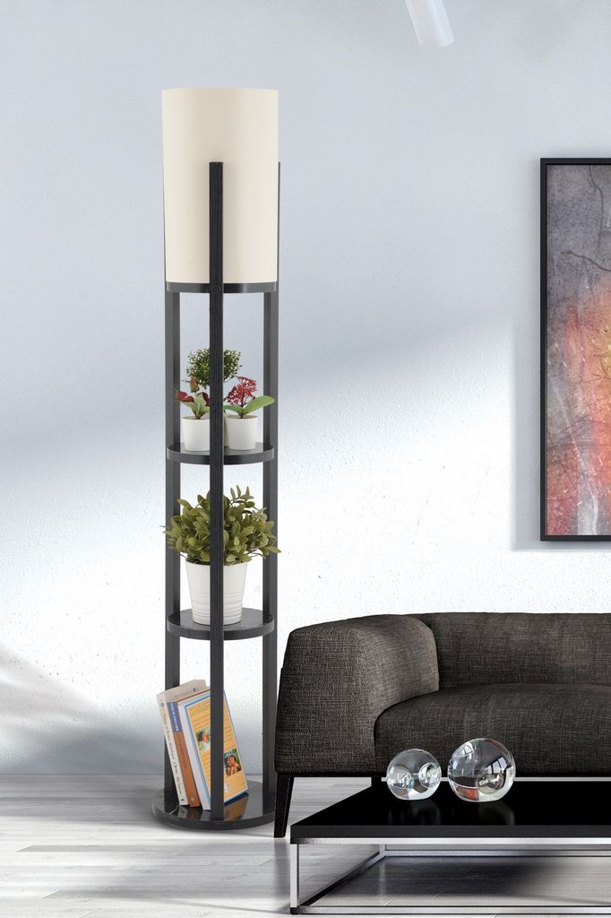Opviq, Circle Nora - Black, Stehlampe, KÖRPER AUS Produktbild 