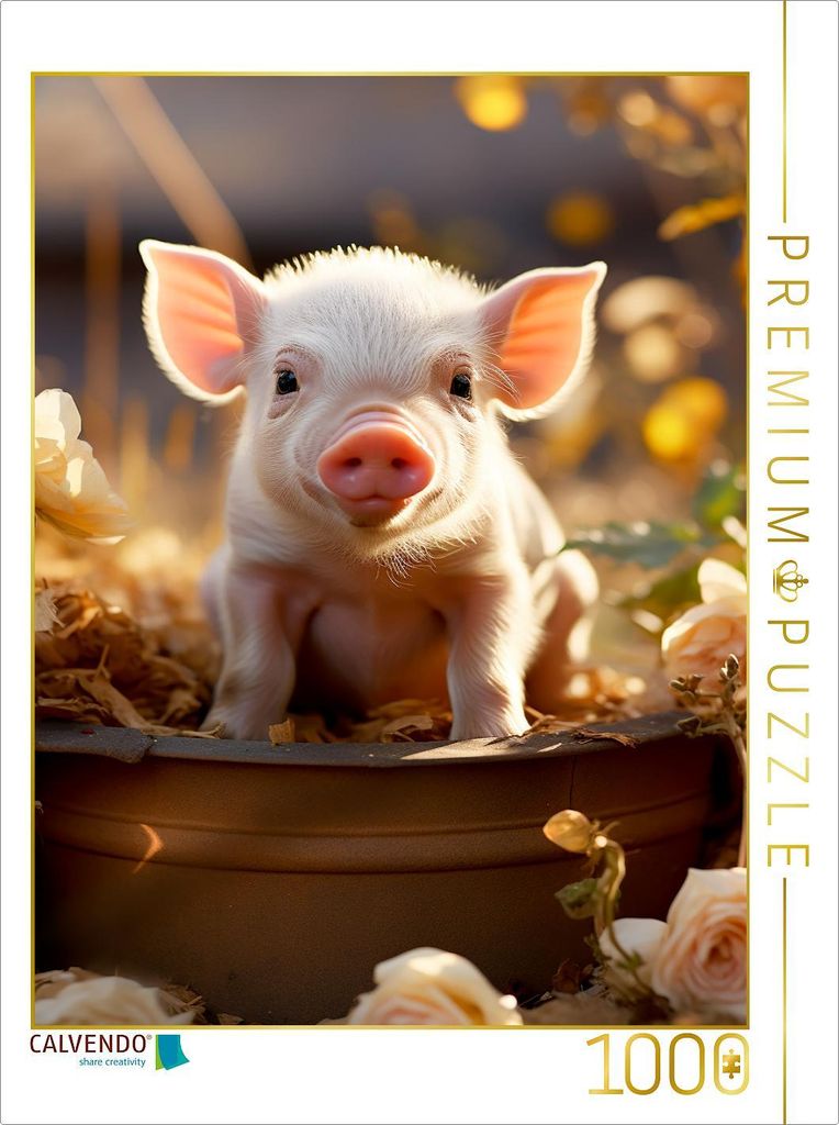 CALVENDO Puzzle Im Trog | 1000 Teile Lege-Größe 64x48cm Foto-Puzzle für glückliche Stunden