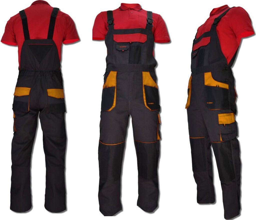 Arbeitskleidung ART.MaSter Classic schwarz/orange Latzhose Produktbild 