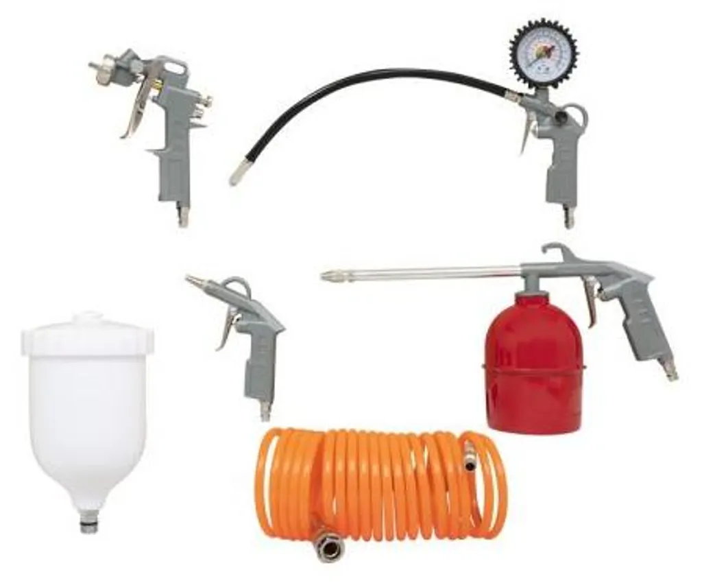 Kit outils pneumatiques Topgear 5 pièces en métal avec raccords pro