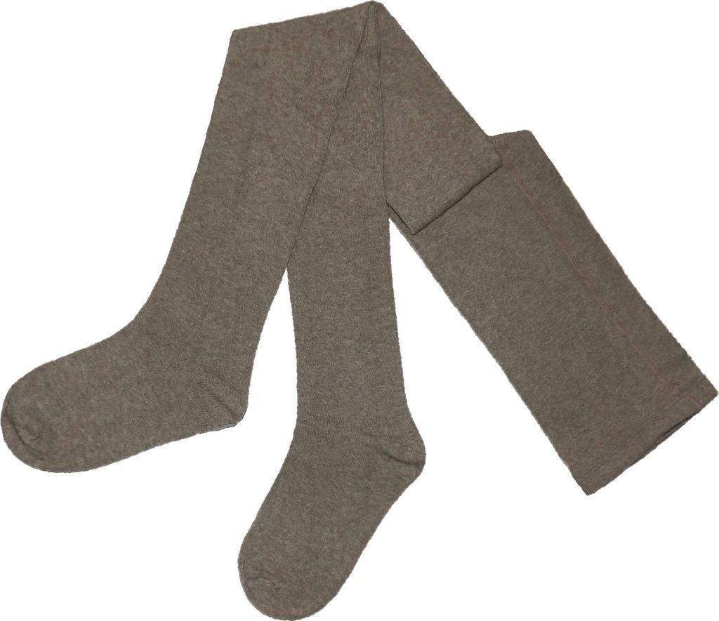 Damen Strumpfhose aus Baumwolle Glatt Unifarben Rinde Meliert Größe 54-56