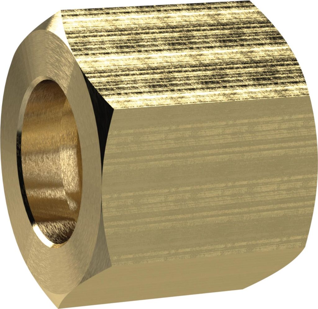 Riegler Sechskant-Überwurfmutter, G 1/4, für Tüllengröße LW 9, MS, Art.Nr. MS2341409