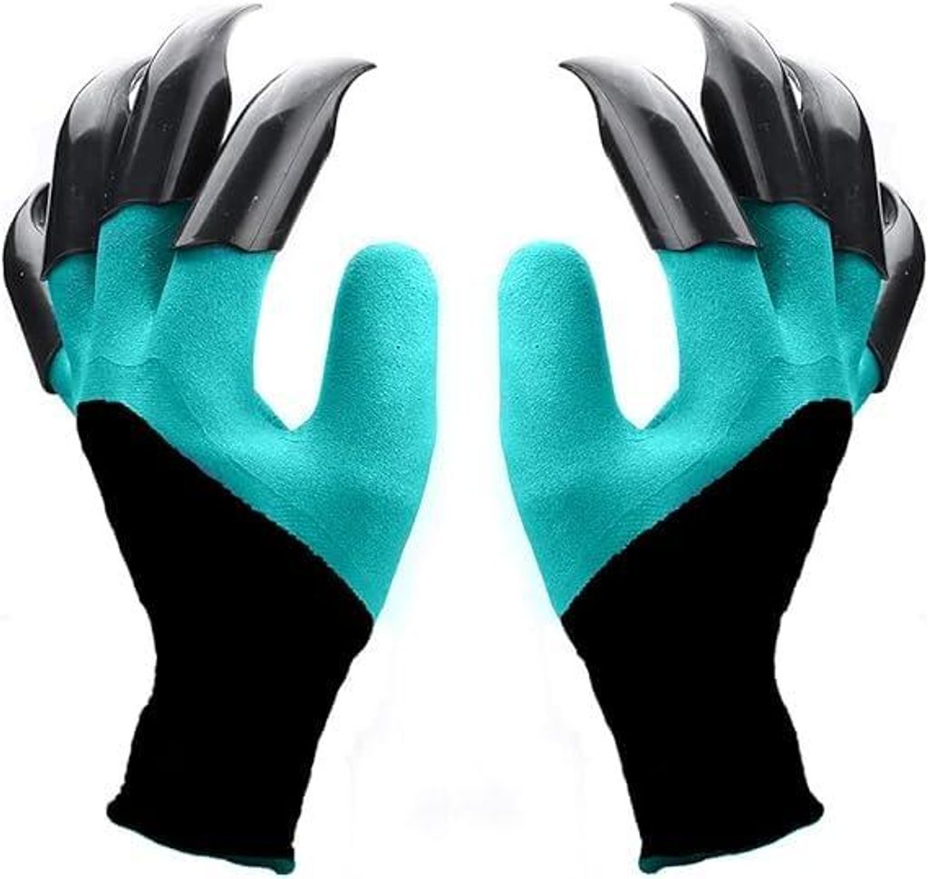 Gartenhandschuhe mit Krallen, Grabhandschuhe, wasserdichte und dornenfeste Handschuhe, Gartenhandschuhe mit 8 Krallen, Arbeitshandschuhe zum Graben...