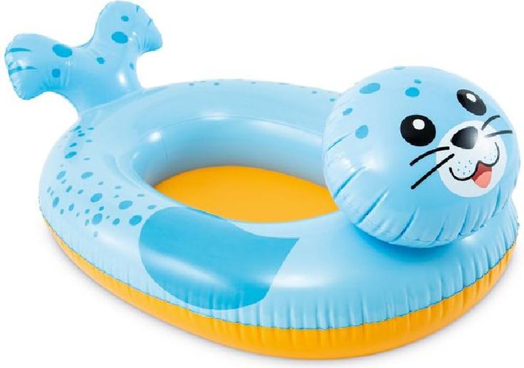 INTEX 59380NP - Baby-Boot - Pool-Cruiser (110x100cm) Kinderboot aufblasbar Poolspielzeug Robbe