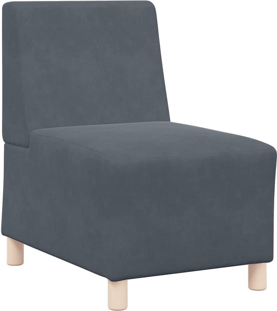 vidaXL Canapé modulaire sans accoudoirs gris foncé 55 cm Image du produit 