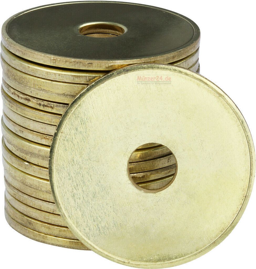 Messing Wertmarke 26mm x 1,5mm, Waschmarke, Jeton, Token wie NZR 2020 standard, VE=50