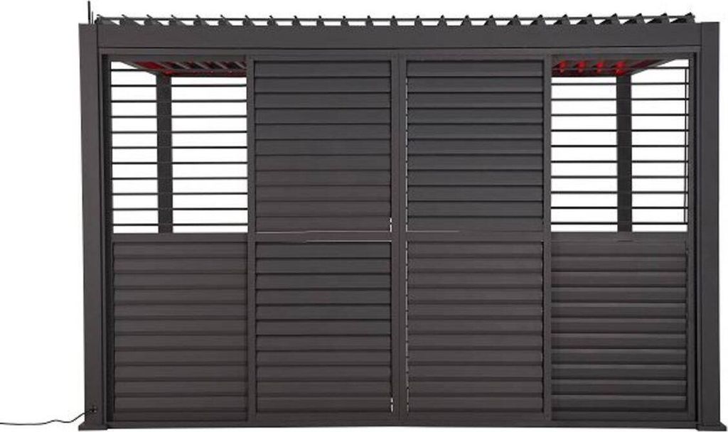 Schiebelamelle für bioklimatische pergola "evora" - 1 3 seite - 2,7 x 2,3m graphit - Hespéride