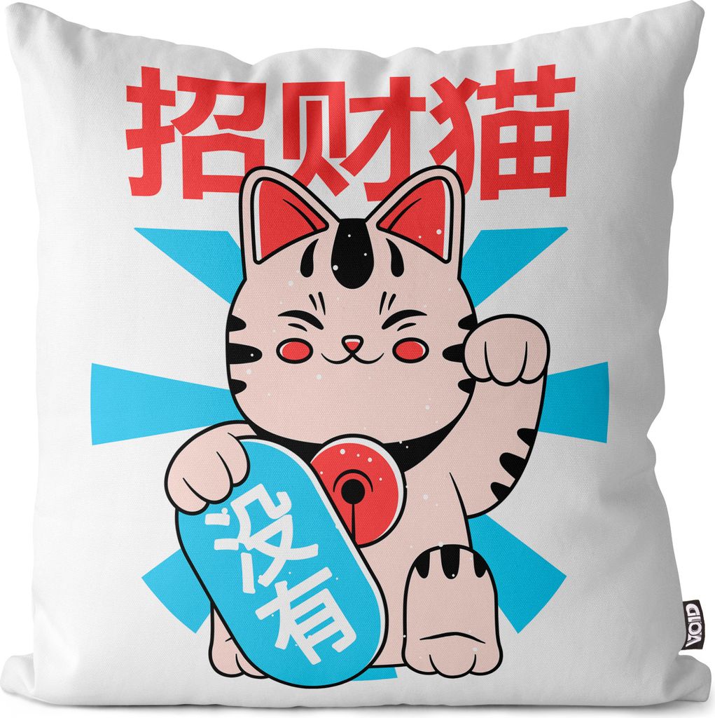 VOID Neko Katze Asien Anime Grafik Kissenbezug Kissenhülle Polyester Dekoration Outdoor Dekokissen