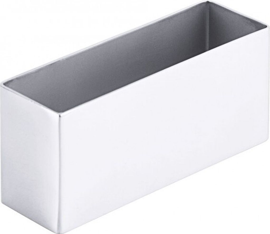Mousseform, Speiseform, 6x6 - 20x2 cm wählbar, Stempel separat bestellen : rechteckig 10x3 cm Variante: rechteckig 10x3 cm
