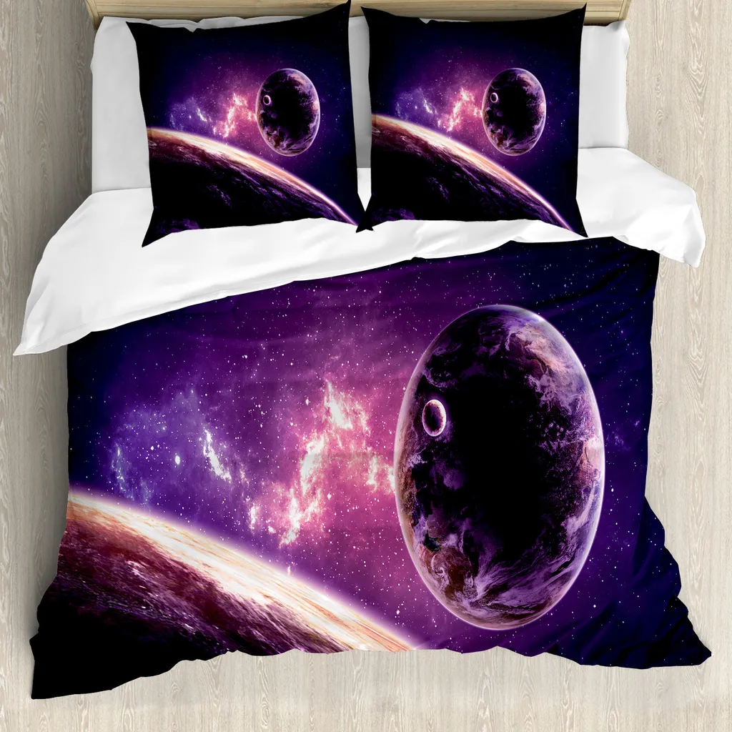 Set Letto ABAKUHAUS Nebula 200x200 + Federe 80x80 Magenta Malva