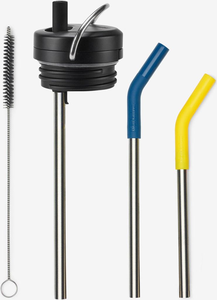 Klean Kanteen TKWide Twist Cap - Strohhalm-Set - Schwarz