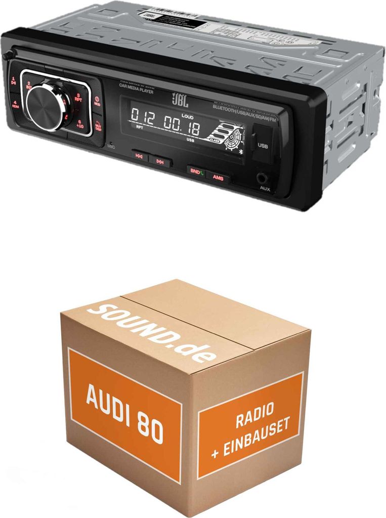 Autoradio Einbaupaket mit JBL Celebrity 150 passend für Audi 80 B4 Typ 8C | Bluetooth USB
