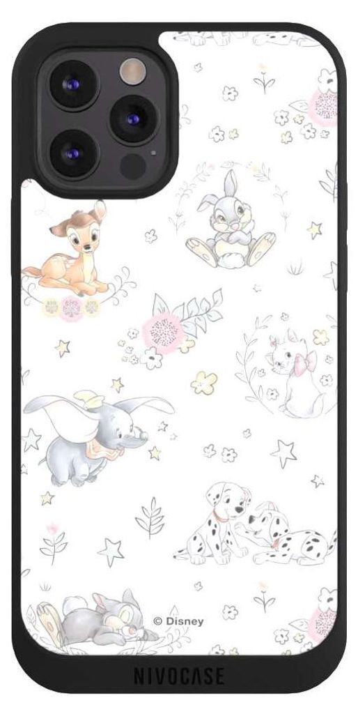 NIVOCASE Handyhülle für Apple iPhone 12 Pro Hülle NIVOpure Case Schwarz Bambi Disney Dumbo