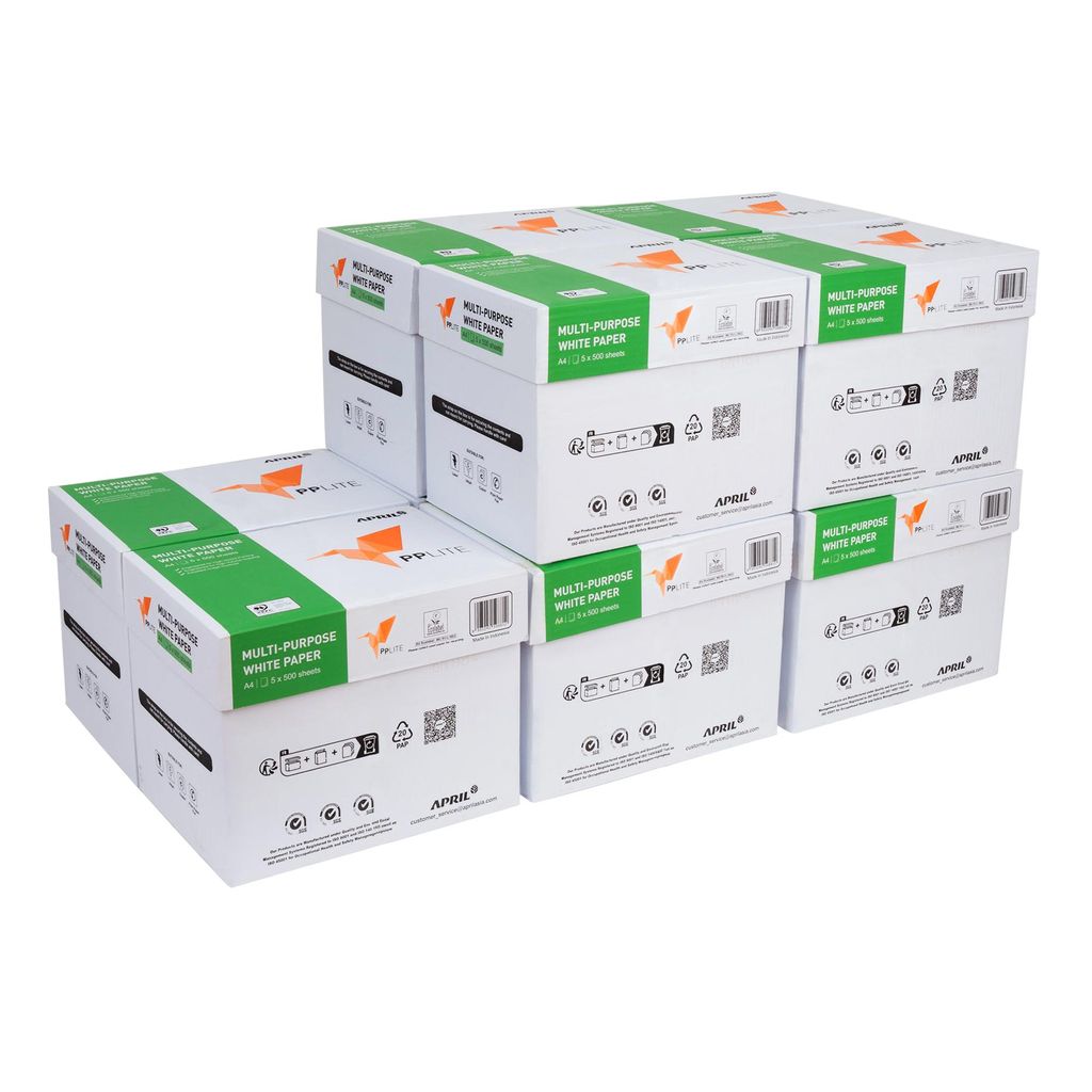 Basic Druckerpapier DIN A4 – 25.000 Blatt (10 x 5 x 500 Blatt) – Weißes Universal Office Paper Kopierpapier - Ideal für Büro und Heim