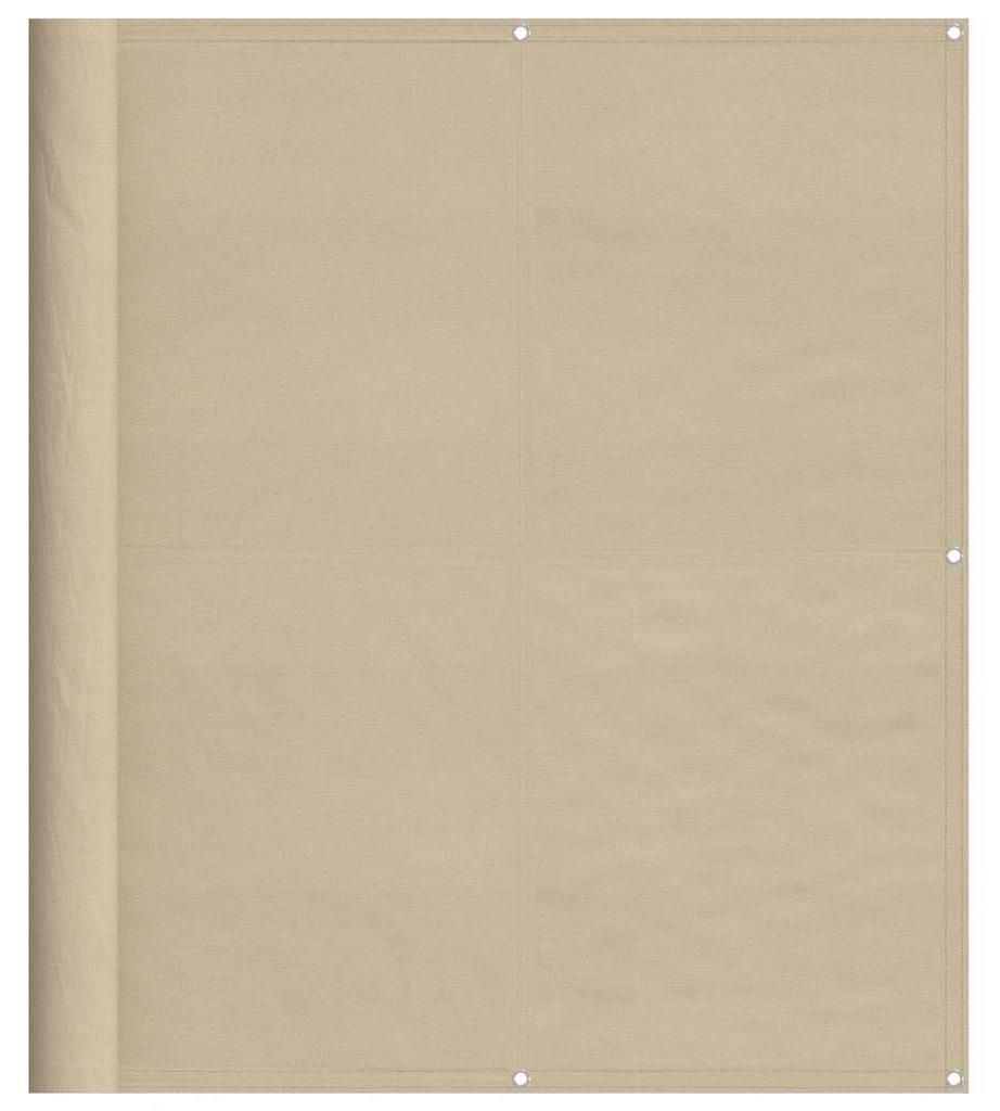 vidaXL Balkon-Sichtschutz Beige 120x1000 cm 100 % Polyester-Oxford