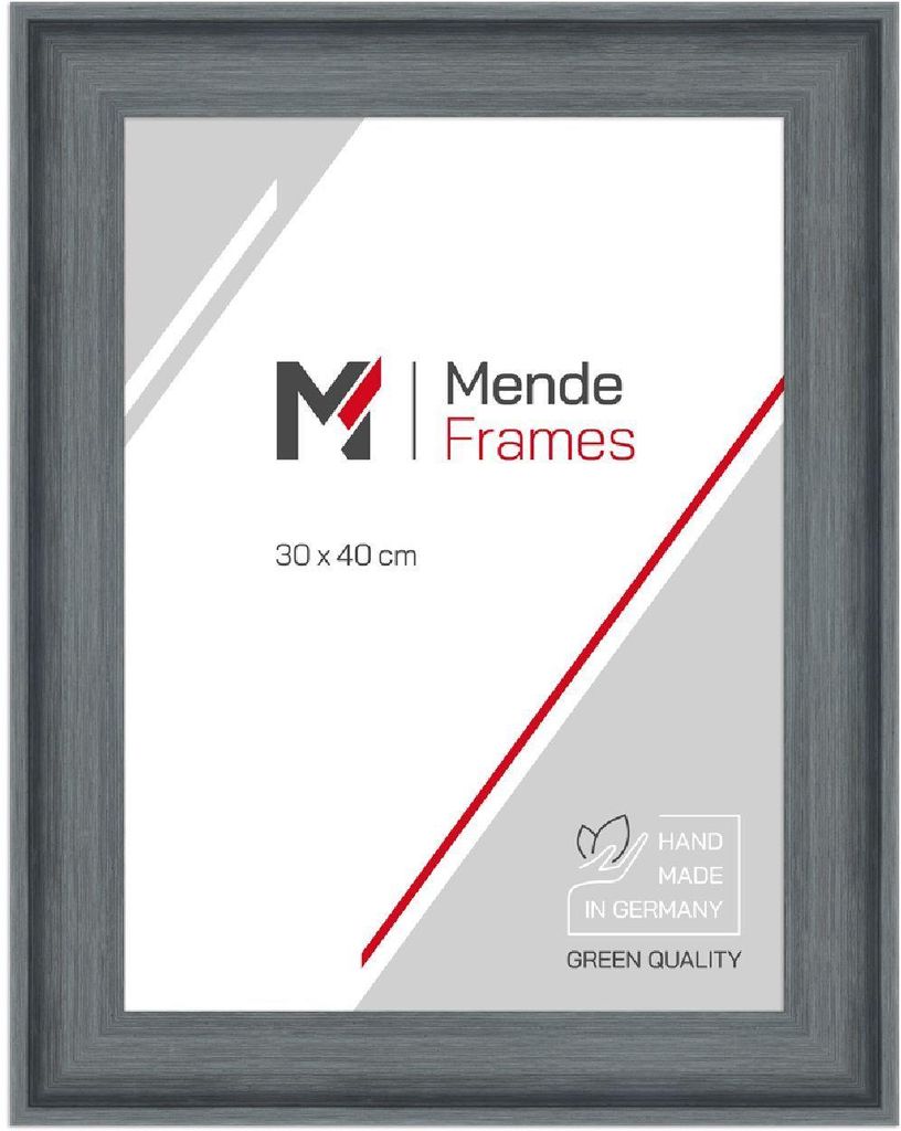 MendeFrames H230 Bilderrahmen Landhaus Antireflexglas Blaugrau 40x40 cm