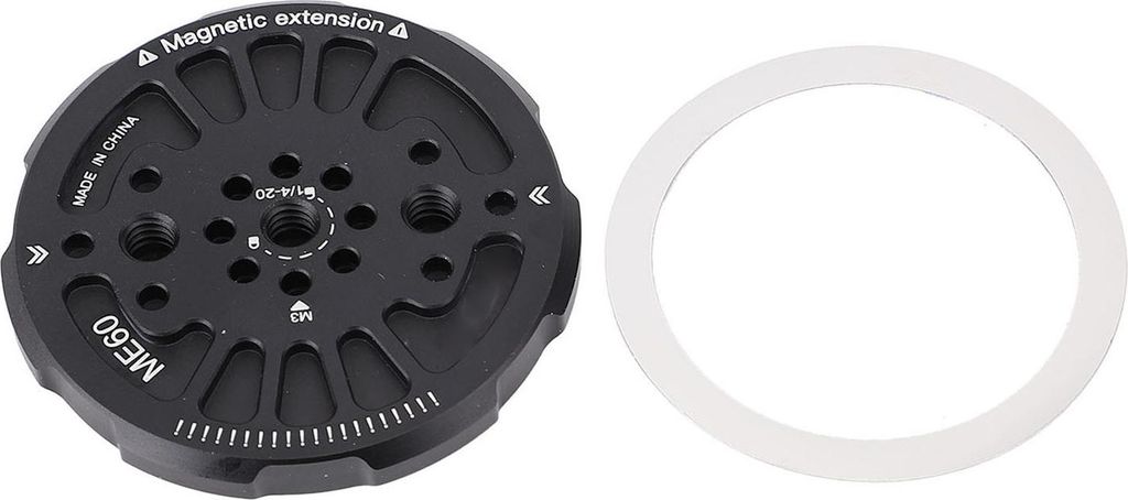 Magnetischer Telefon-Stativ-Adapter, 1/4-Zoll-Gewinde, mehrere Winkel, Positionierungslöcher, Halterung mit Kreis für 16 Pro Max 15 Plus 14 13