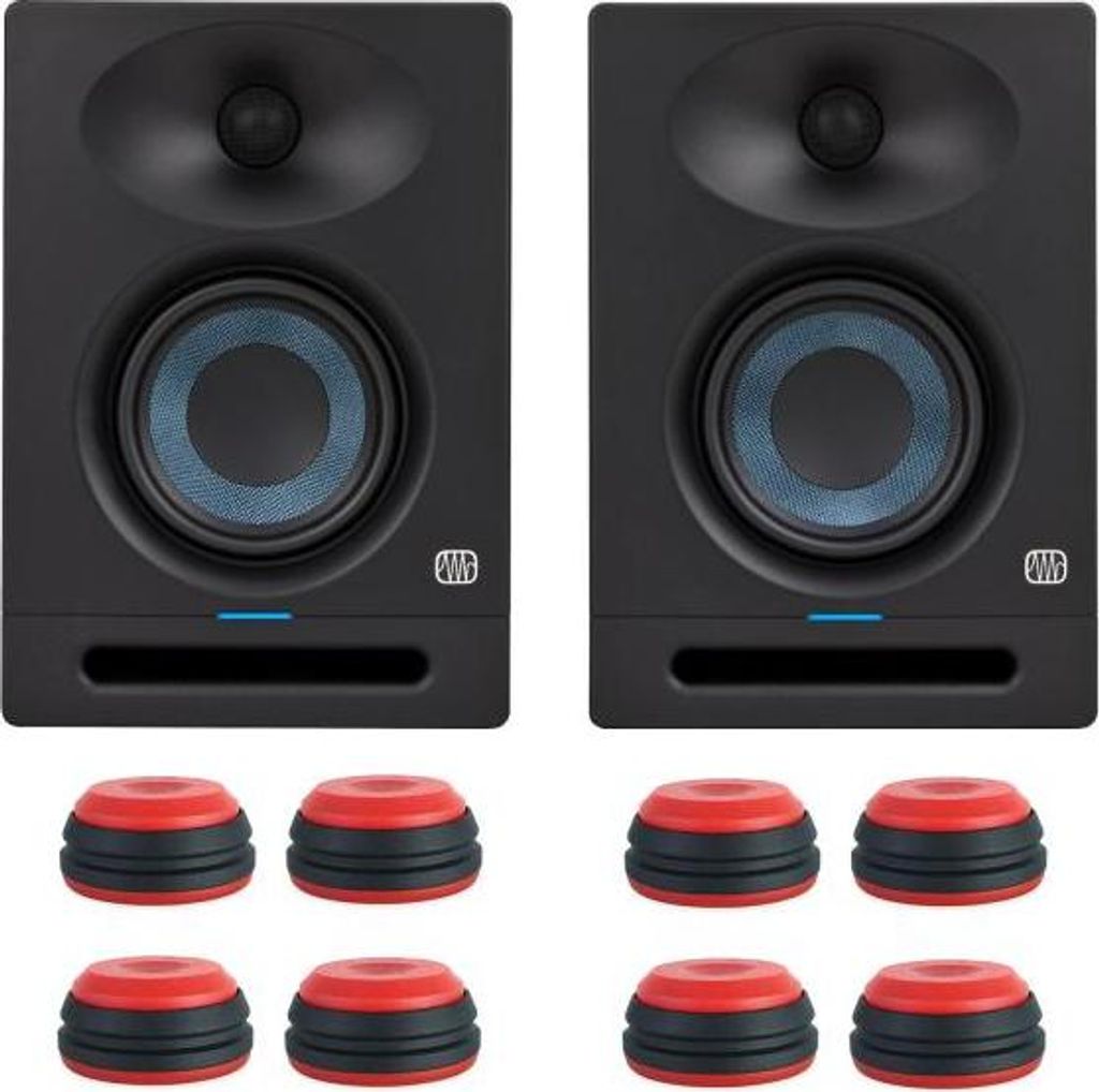 Presonus Eris Studio 4 Boxen 1 Paar mit Boxen-Füße in Rot