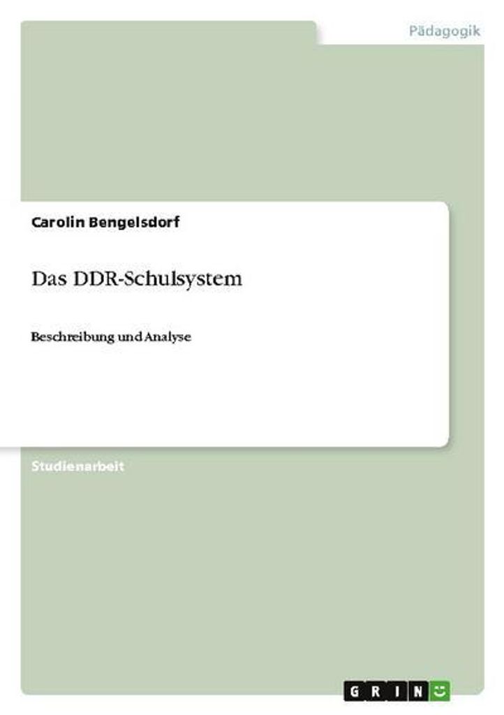 Das DDR-Schulsystem Produktbild 