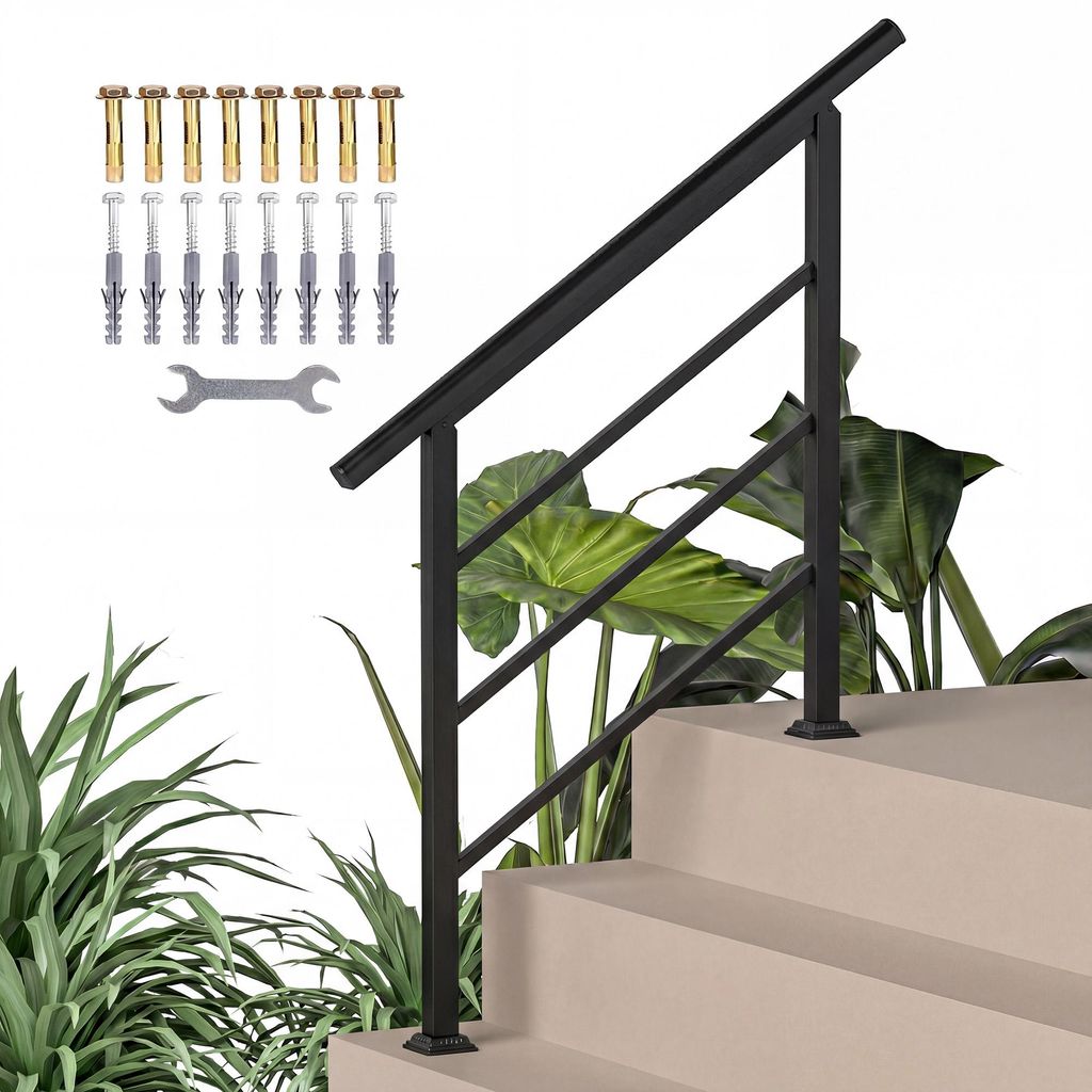 Outsunny Treppengeländer für 1-3 Stufen, 94cm Produktbild 