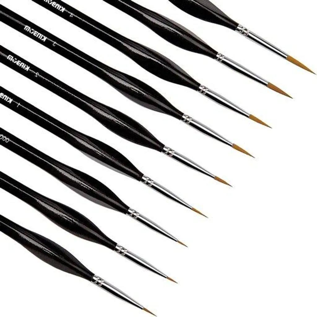 Assortiment pinceaux détails pour figurines Warhammer et déco d'ongles