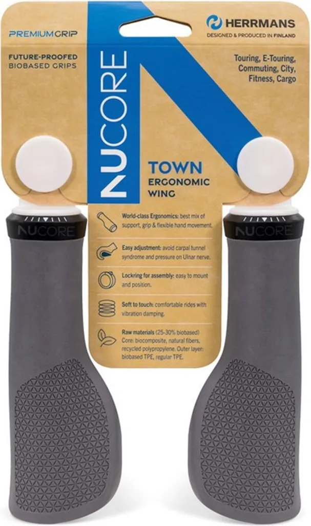 Poignées HERRMANS Nucore Town Peak en Composite Durable 130mm Grises